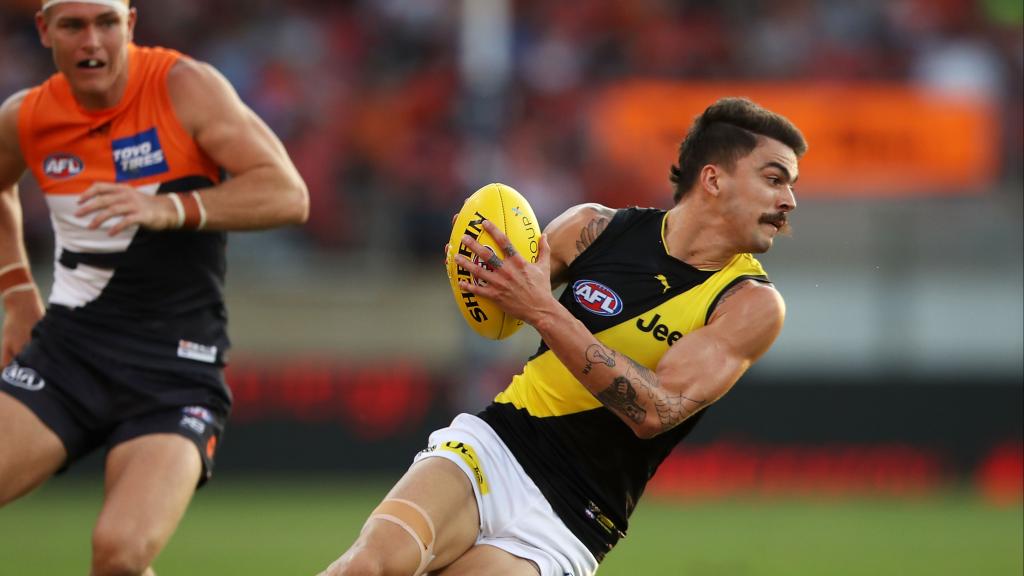 omMK378939539.jpg Tiger Oleg Markov is the fastest player in the AFL. All pictures: AFL Photos - AFL,Andrew Gaff,Oleg Markov,Xavier Duursma,Ben Brown,Sam Walsh